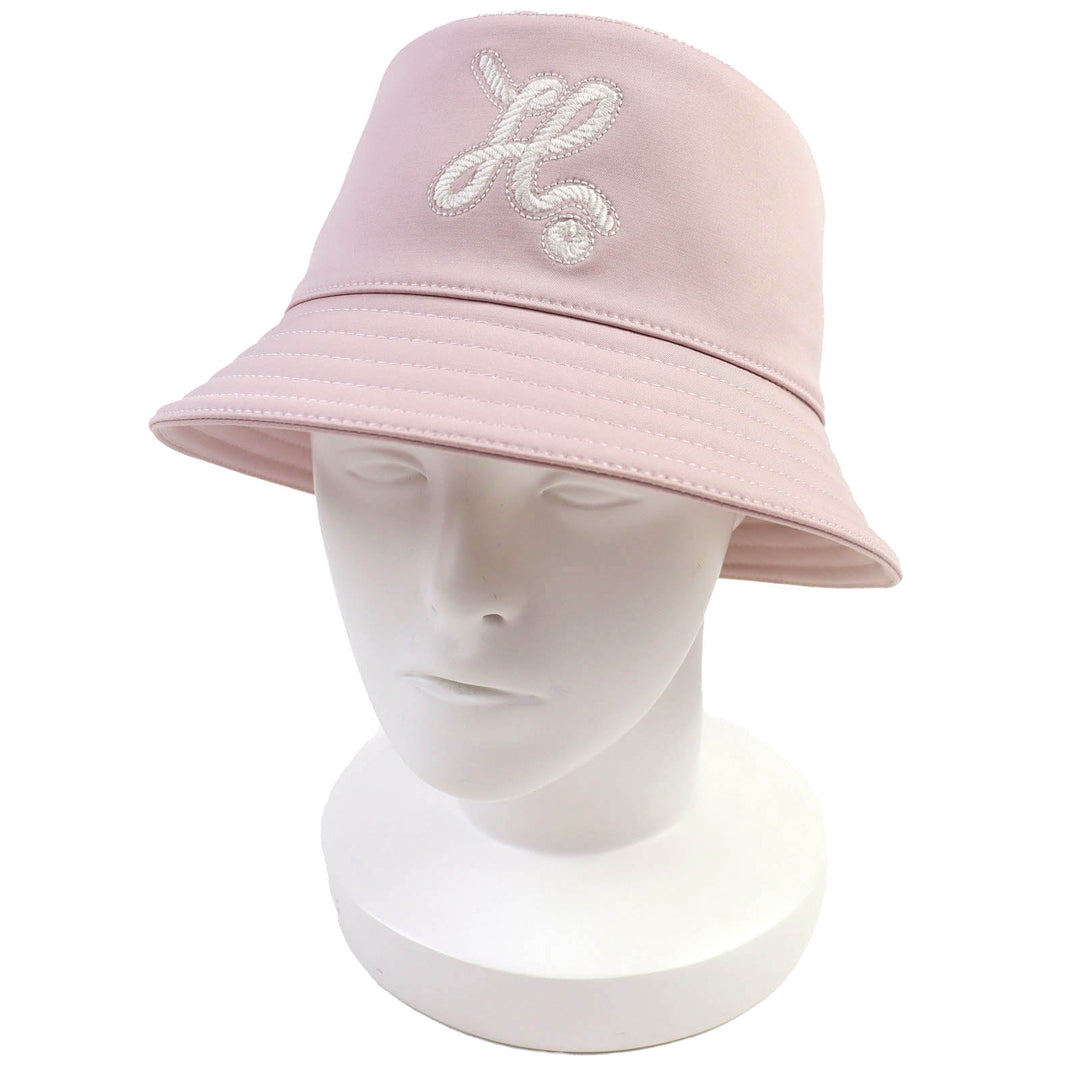 Pristine HERMES hat Harper Nautic H logo bucket hat pink cotton Women 58