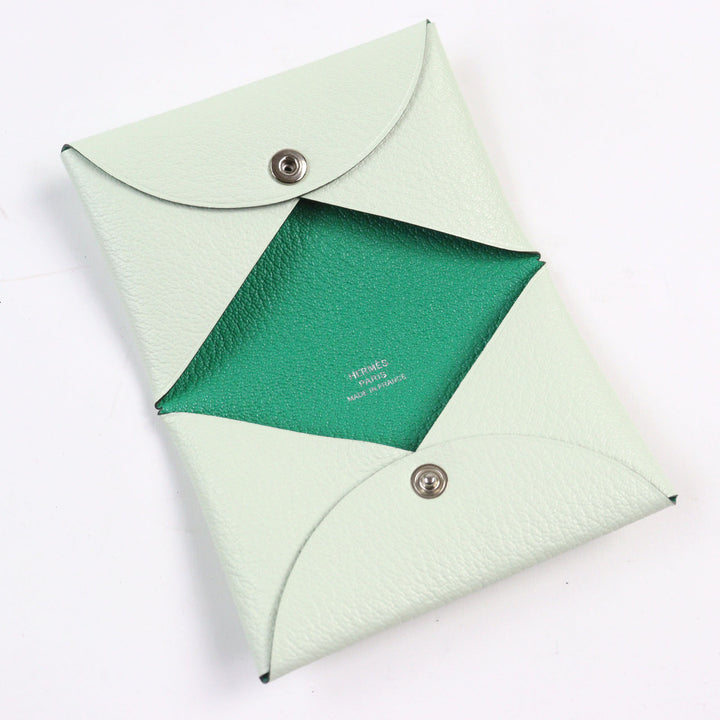 Pristine HERMES Coin case Calvi Verso Chvre with box