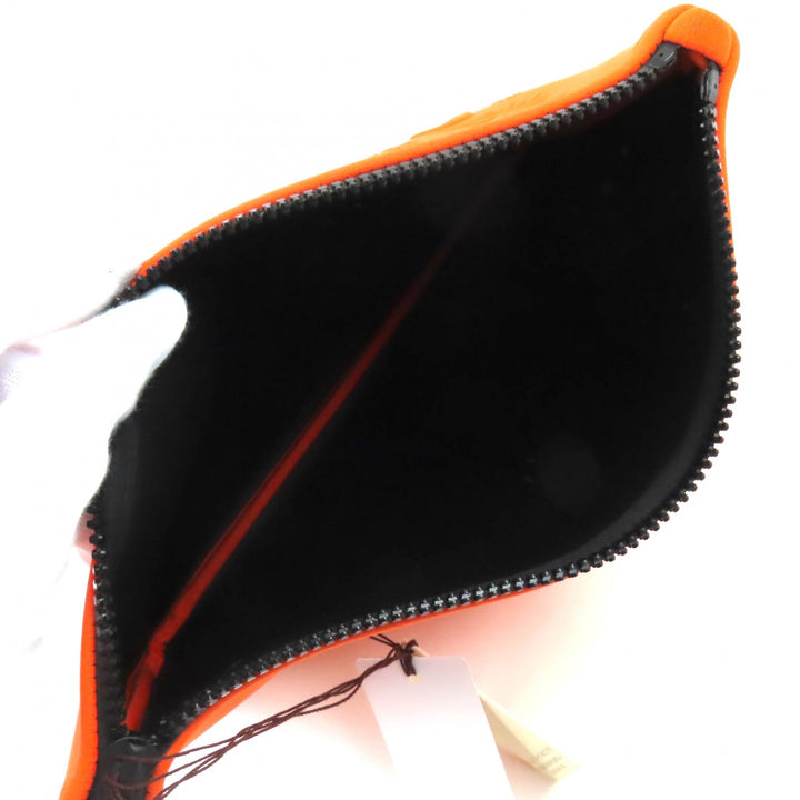 Pristine HERMES Pouch Truth Flat Neoban MM Orange polyamide Women