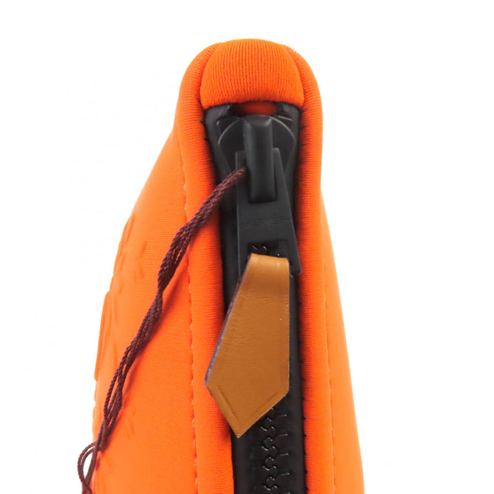Pristine HERMES Pouch Truth Flat Neoban MM Orange polyamide Women