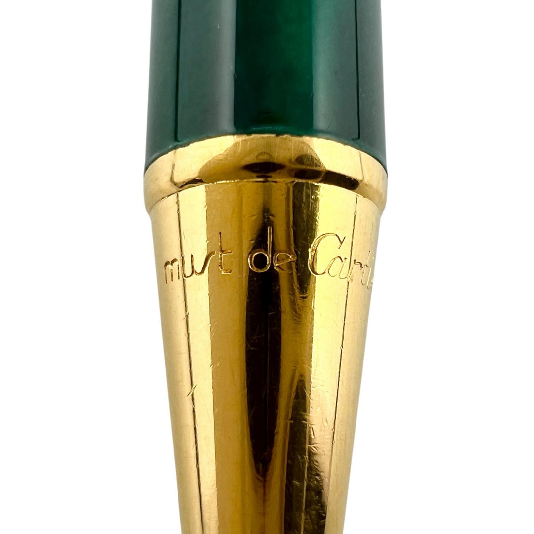 Very Good Cartier Ballpoint pen Trinity 89s Malachite mens