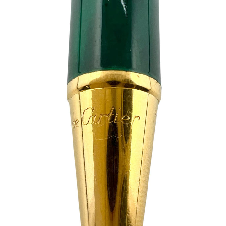 Very Good Cartier Ballpoint pen Trinity 89s Malachite mens