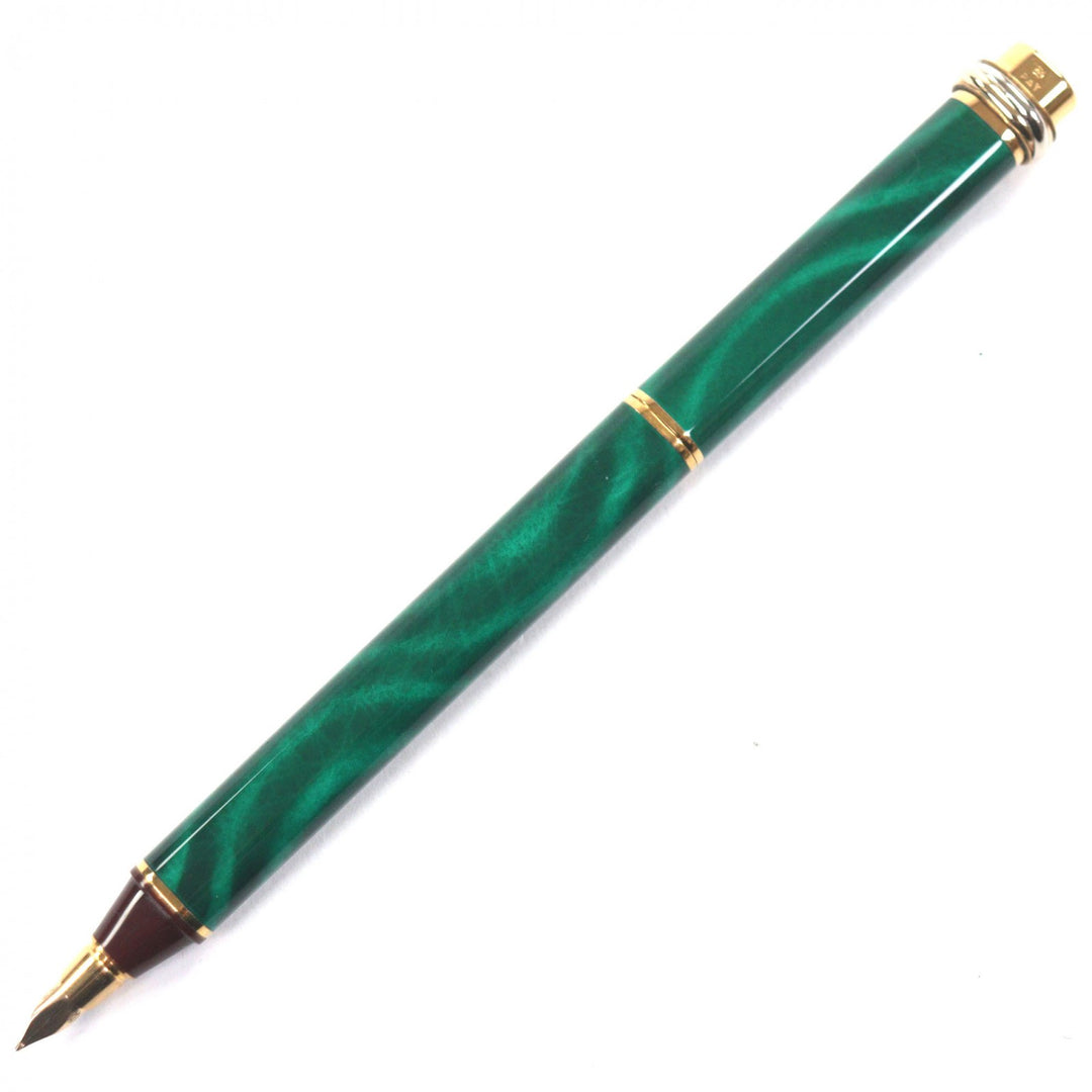 Great Cartier fountain pen Must de Cartier Trinity Marble green 18K mens