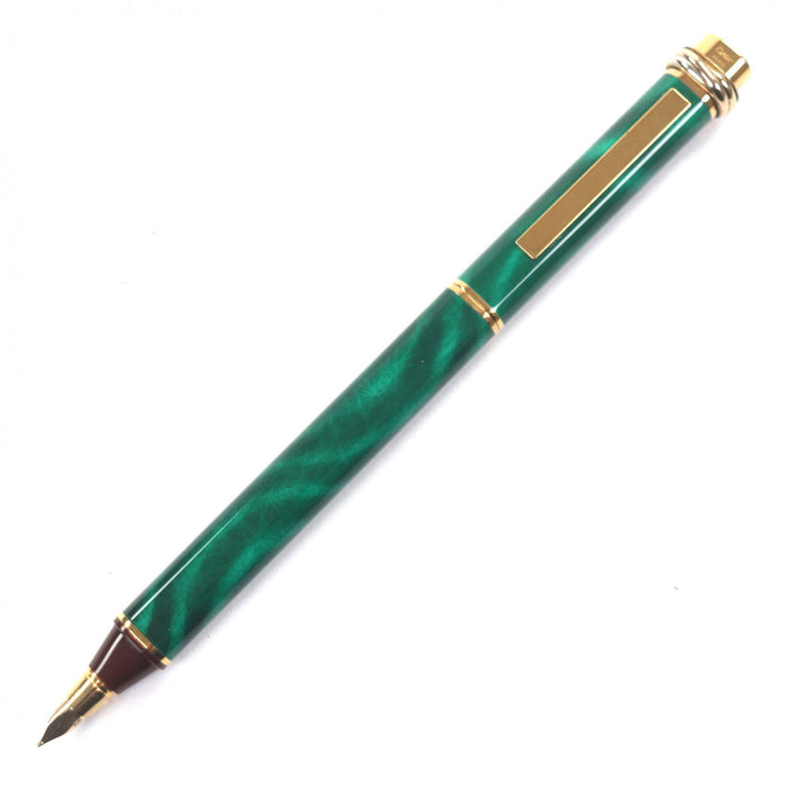 Great Cartier fountain pen Must de Cartier Trinity Marble green 18K mens