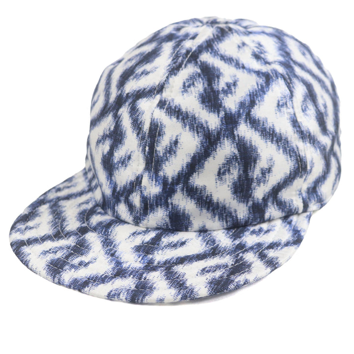 Pristine FENDI cap All-over pattern baseball hat Blue white silk mens 58 FXQ961