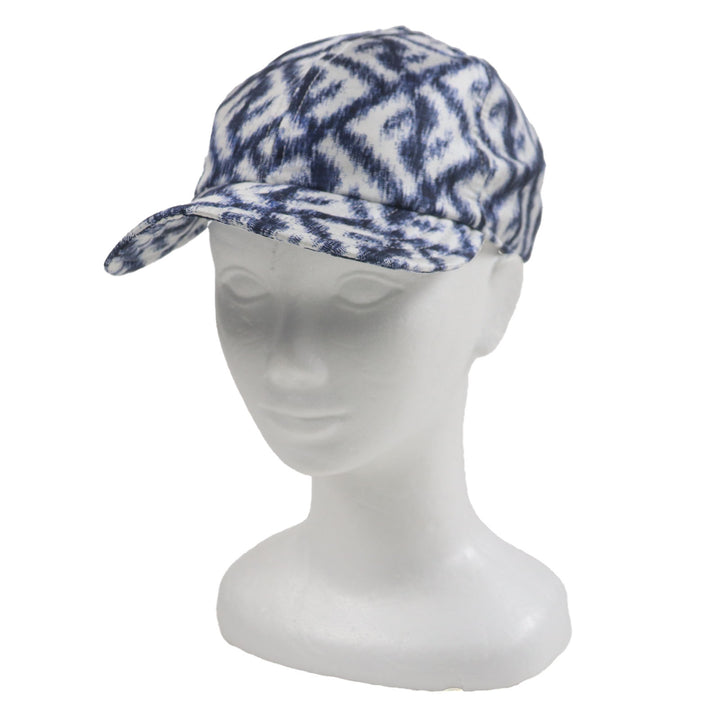 Pristine FENDI cap All-over pattern baseball hat Blue white silk mens 58 FXQ961
