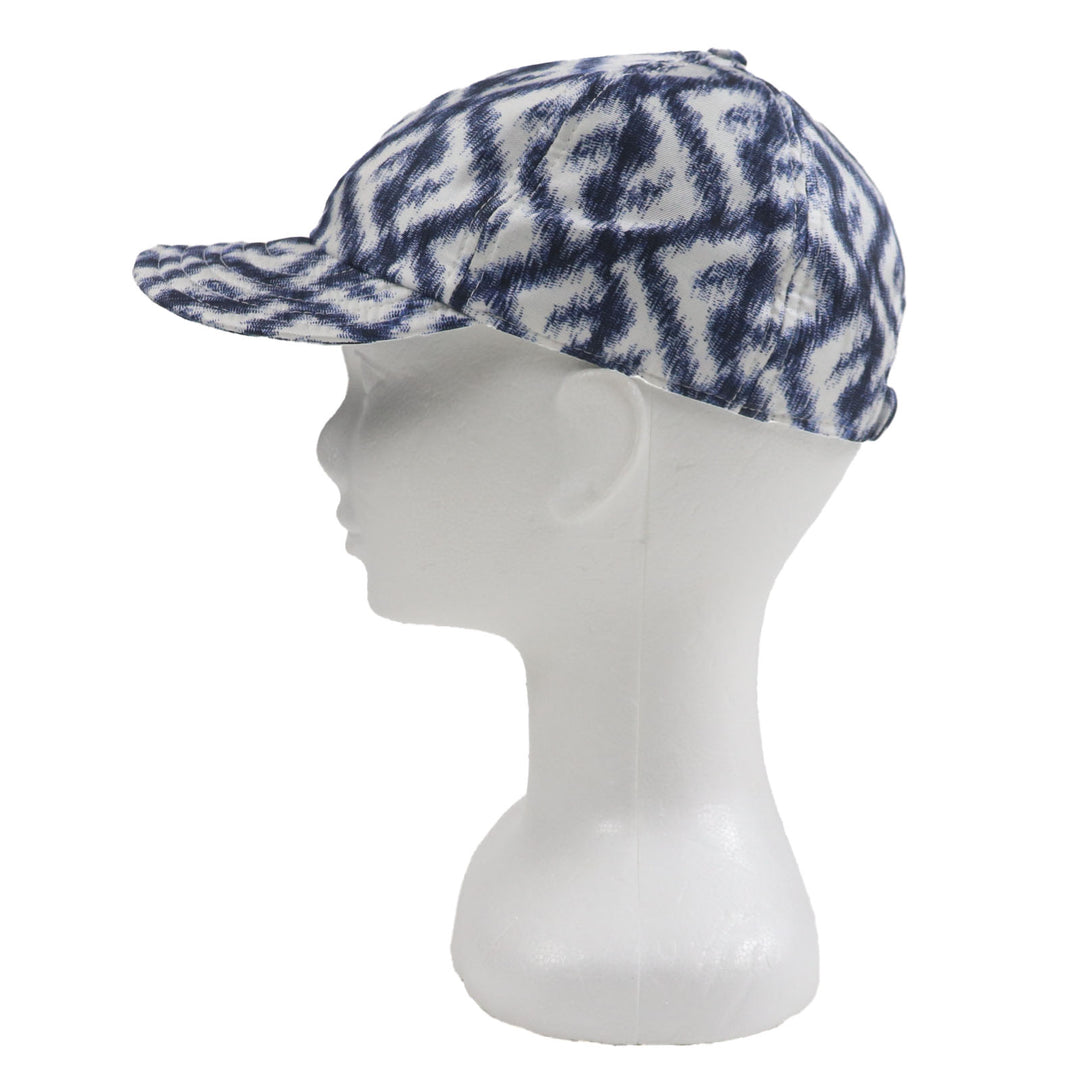Pristine FENDI cap All-over pattern baseball hat Blue white silk mens 58 FXQ961