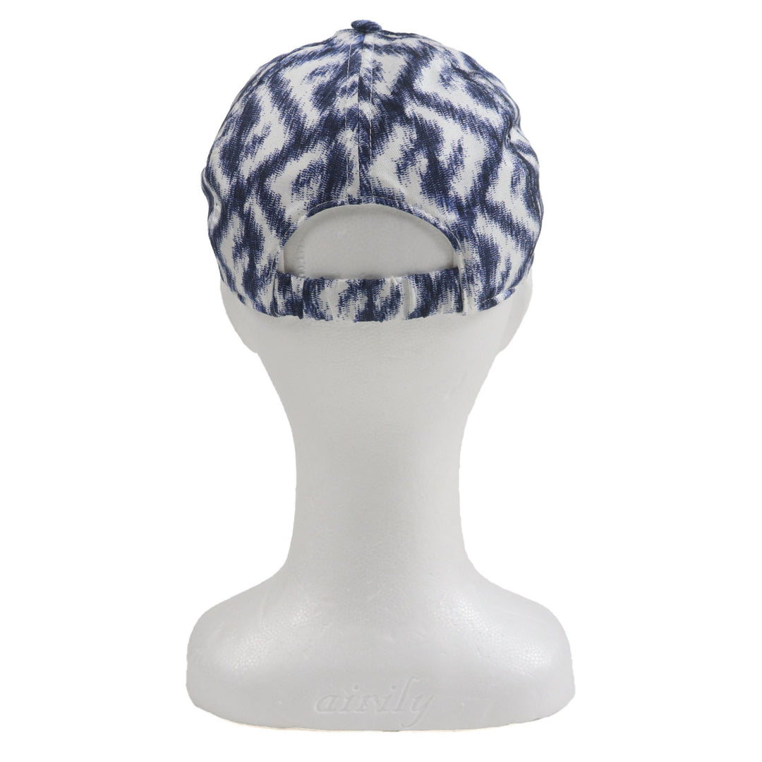Pristine FENDI cap All-over pattern baseball hat Blue white silk mens 58 FXQ961