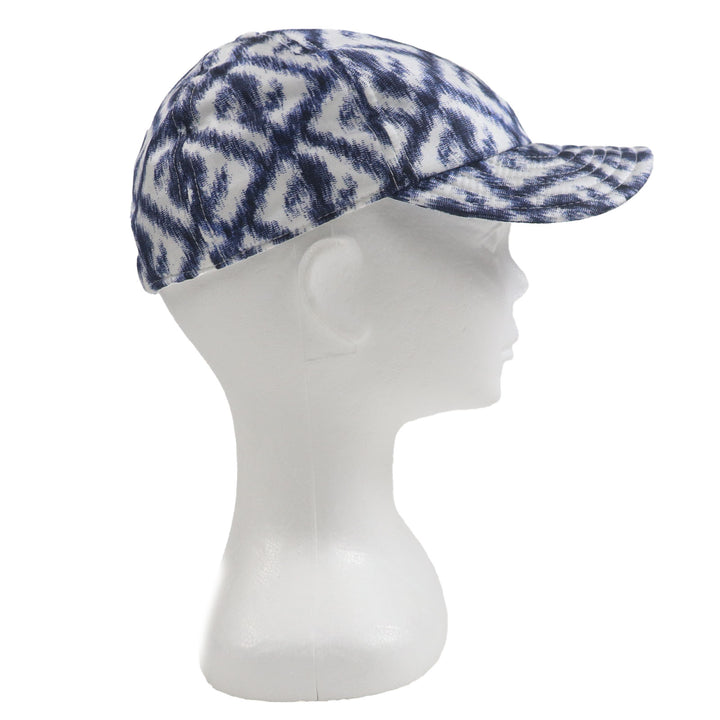 Pristine FENDI cap All-over pattern baseball hat Blue white silk mens 58 FXQ961