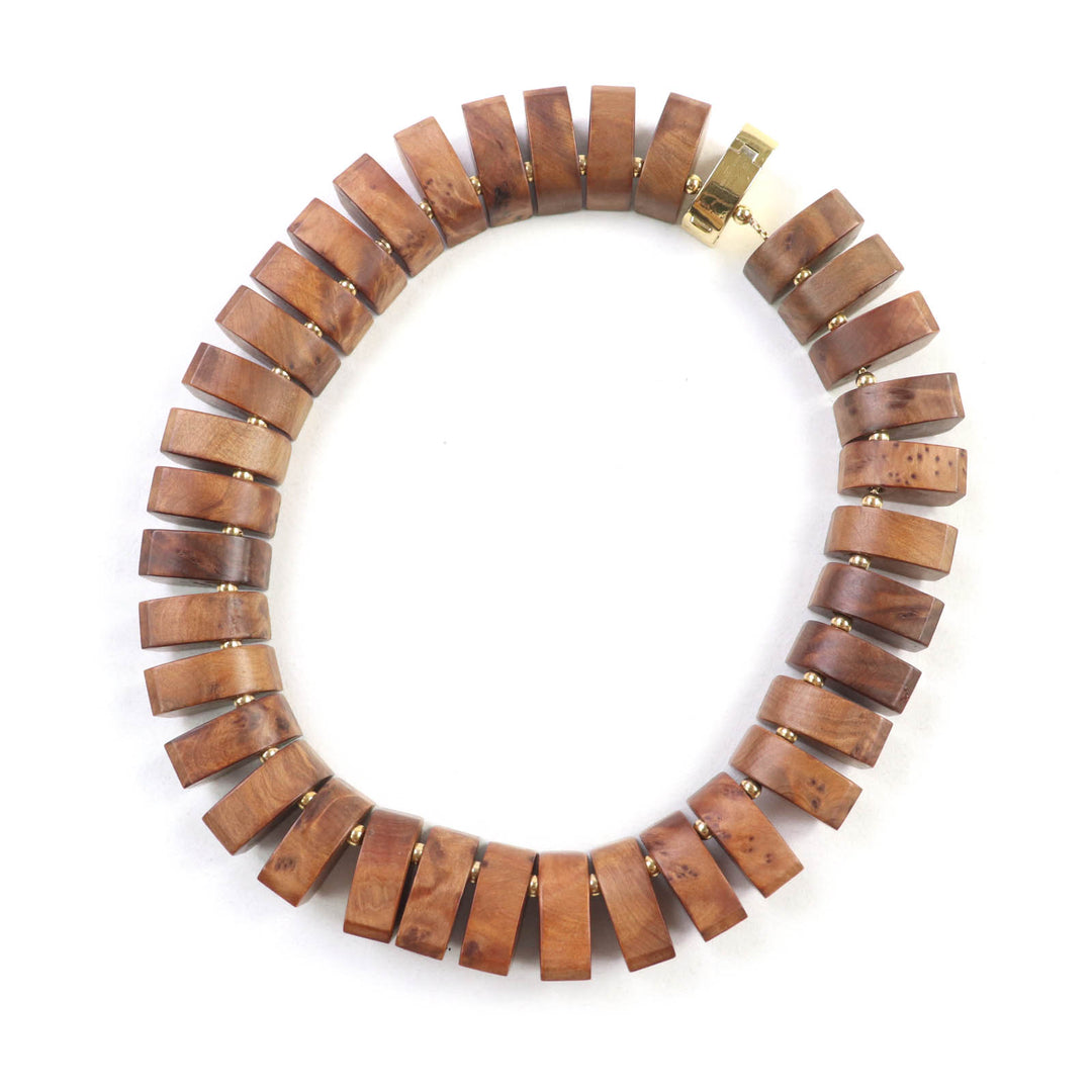 Great BOTTEGAVENETA choker Necklace Brown Radhika Wood Women