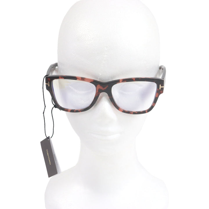 Excellent TOM FORD Glasses Marble Pattern Wellington Pink Clear Brown mens TF5878-B