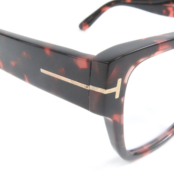 Excellent TOM FORD Glasses Marble Pattern Wellington Pink Clear Brown mens TF5878-B