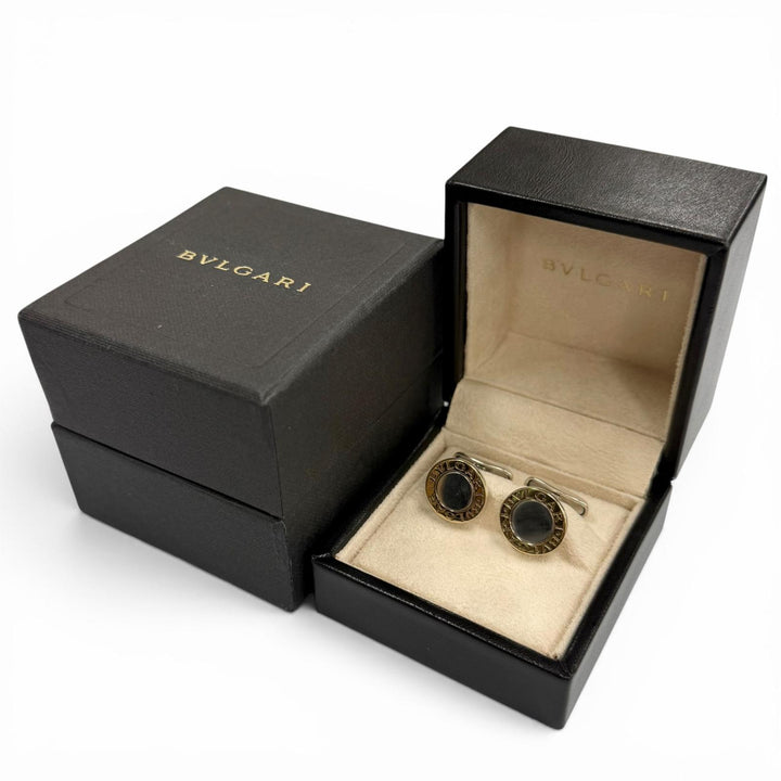 Great BVLGARI Cufflinks cufflinks Bulgari Bulgari Silver 925 mens