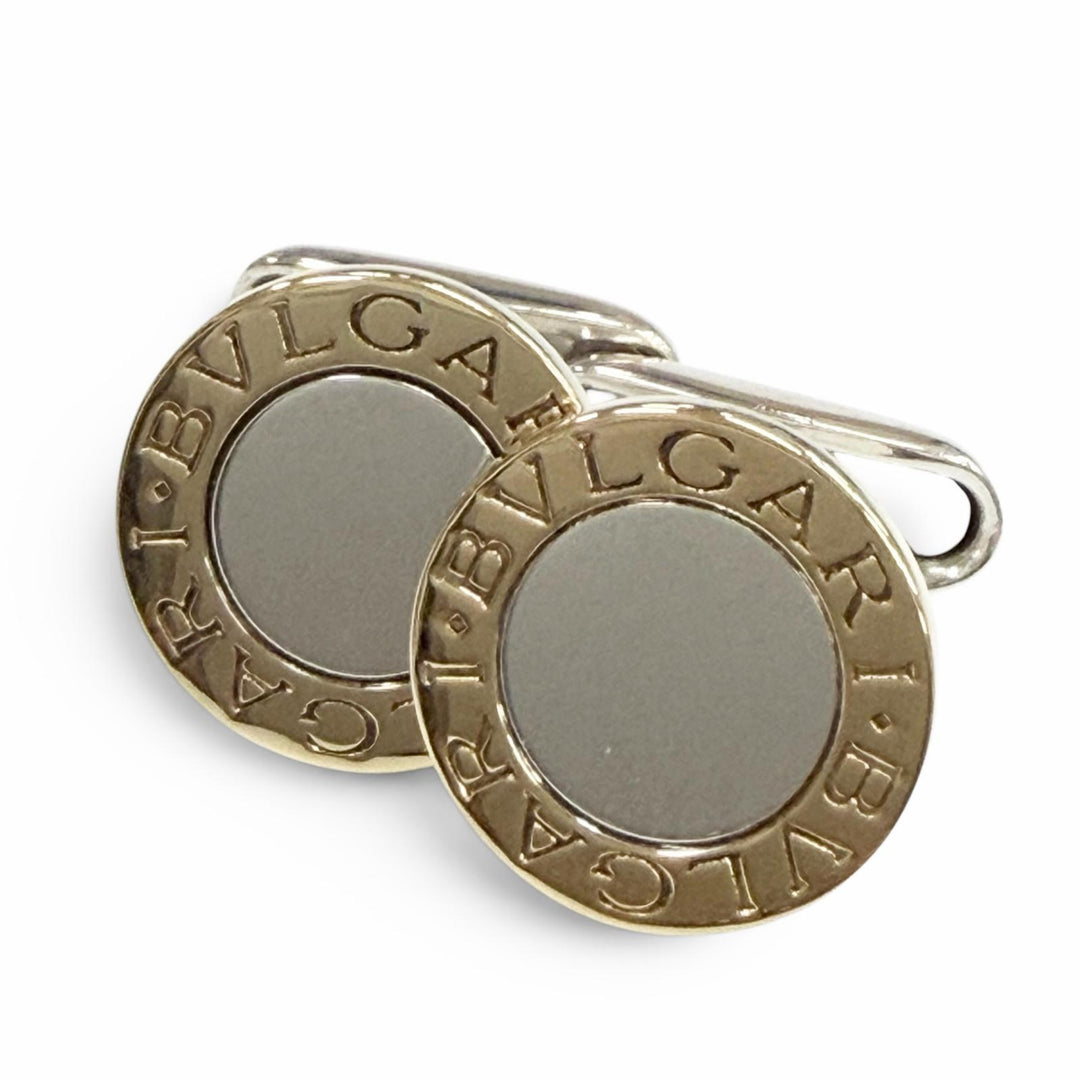 Great BVLGARI Cufflinks cufflinks Bulgari Bulgari Silver 925 mens