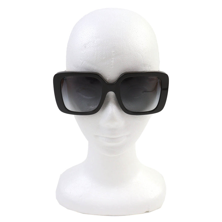 Excellent CHANEL COCO Mark Square Shape Eyewear Sunglasses Current Model Black 5532-A