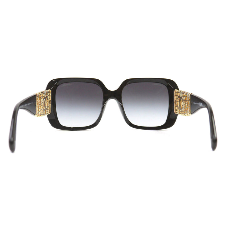 Excellent CHANEL COCO Mark Square Shape Eyewear Sunglasses Current Model Black 5532-A