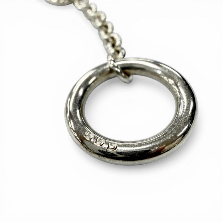 Great HERMES Necklace Chéne Dunkle Farandole Chain Silver 925 mens