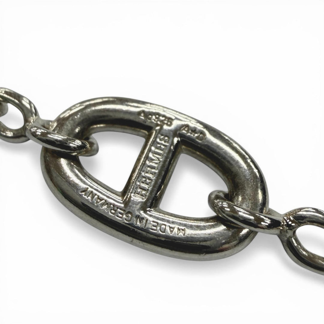 Great HERMES Necklace Chéne Dunkle Farandole Chain Silver 925 mens