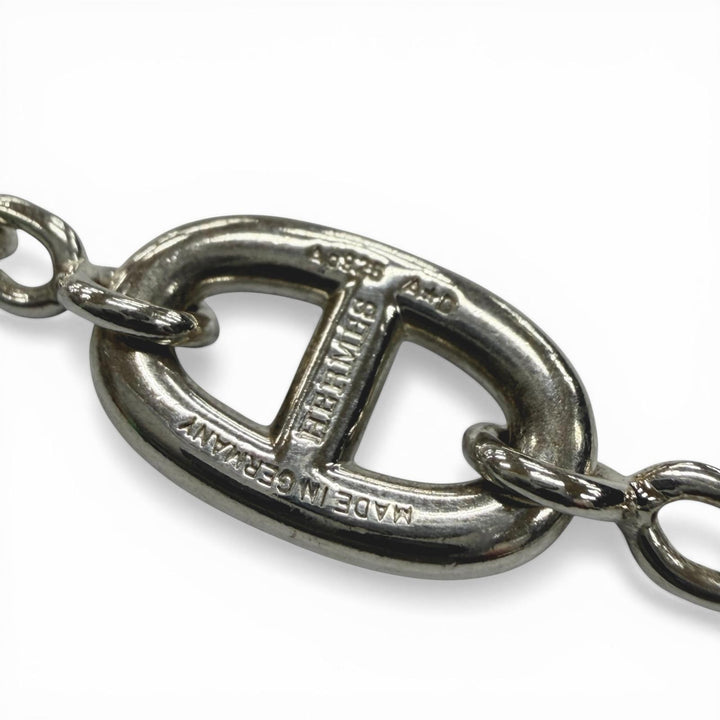 Great HERMES Necklace Chéne Dunkle Farandole Chain Silver 925 mens