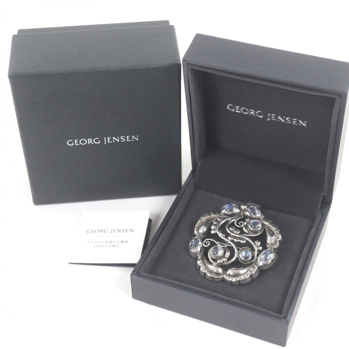 Excellent Georg Jensen Brooch 159 Blossom Silver SV925 Women