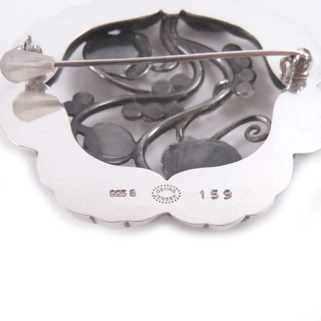 Excellent Georg Jensen Brooch 159 Blossom Silver SV925 Women