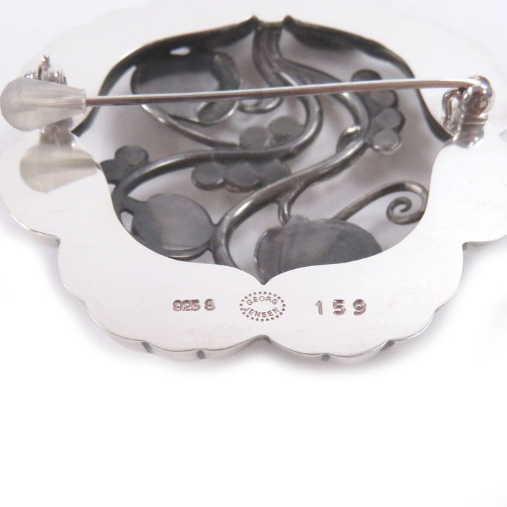 Excellent Georg Jensen Brooch 159 Blossom Silver SV925 Women