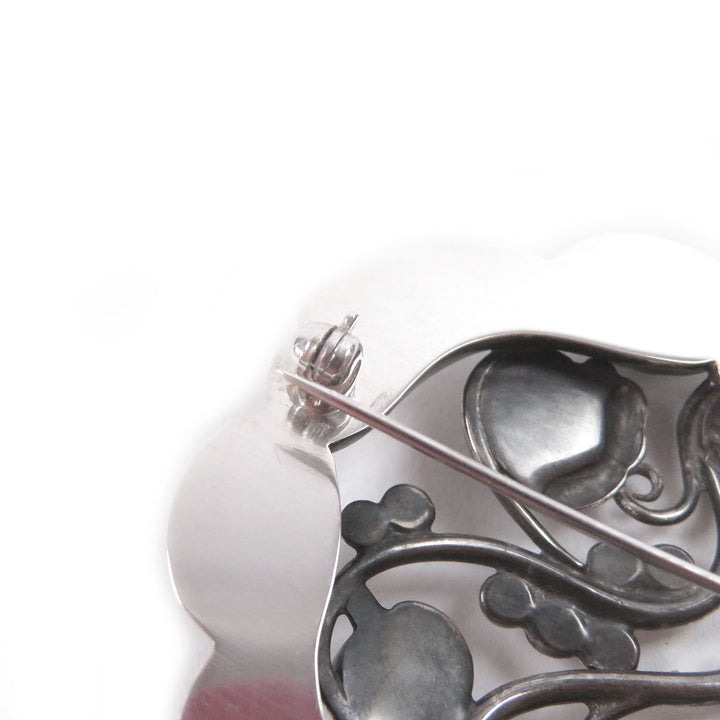 Excellent Georg Jensen Brooch 159 Blossom Silver SV925 Women
