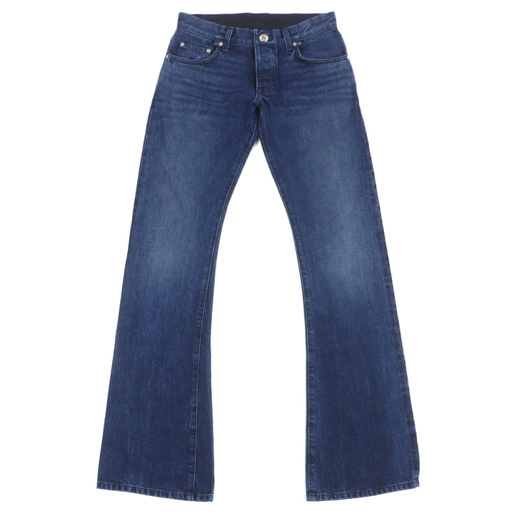 CHROME HEARTS Pants CH Cross Button Horseshoe Button Fly Indigo cotton mens 32