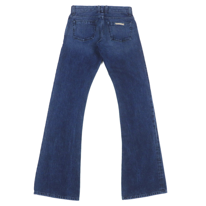 CHROME HEARTS Pants CH Cross Button Horseshoe Button Fly Indigo cotton mens 32