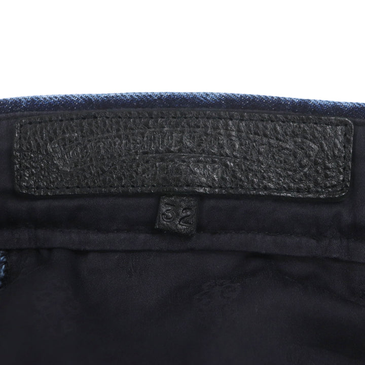 CHROME HEARTS Pants CH Cross Button Horseshoe Button Fly Indigo cotton mens 32