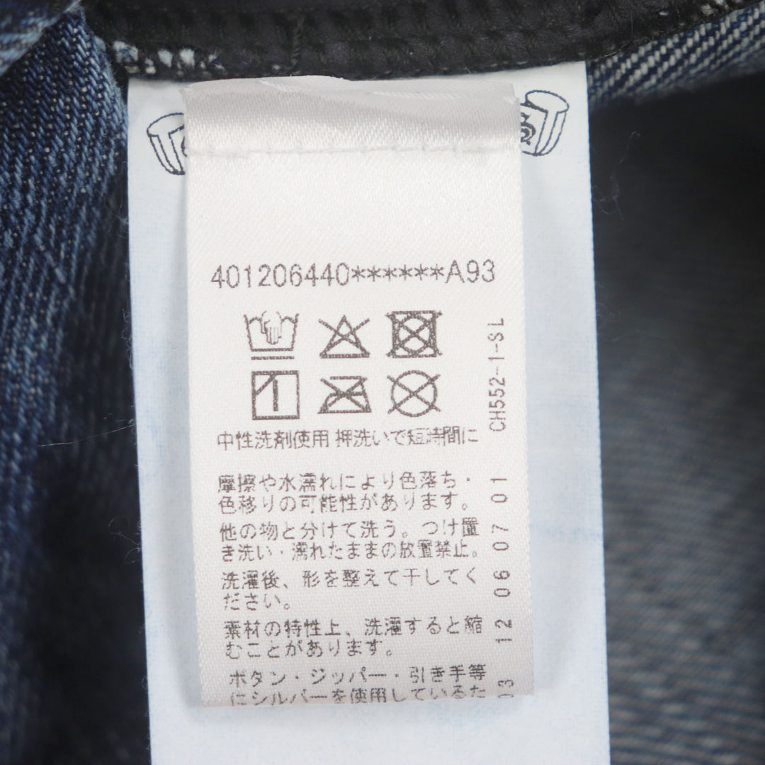 CHROME HEARTS Pants CH Cross Button Horseshoe Button Fly Indigo cotton mens 32