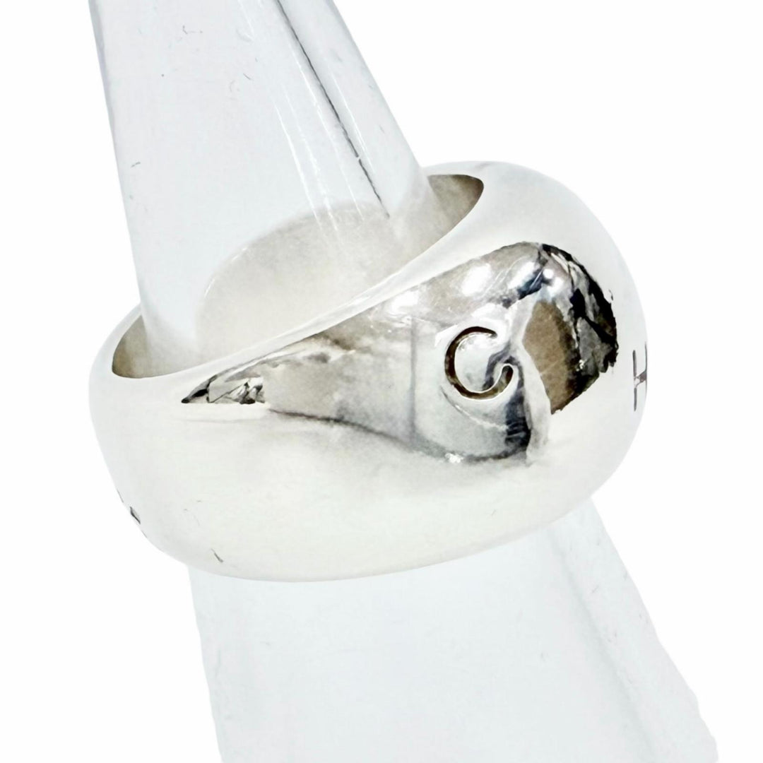 Great CHANEL Ring ring Logo engraving Silver 925 Women