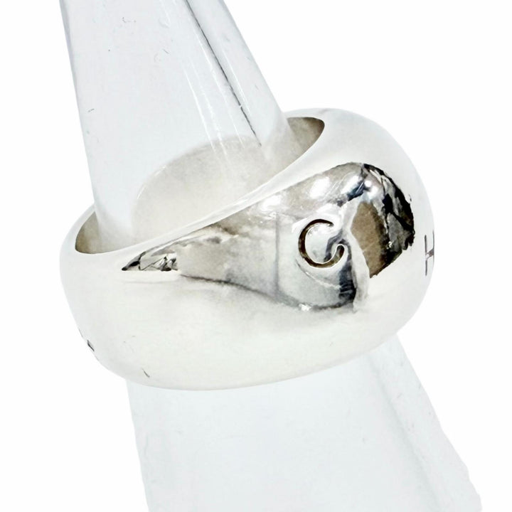 Great CHANEL Ring ring Logo engraving Silver 925 Women
