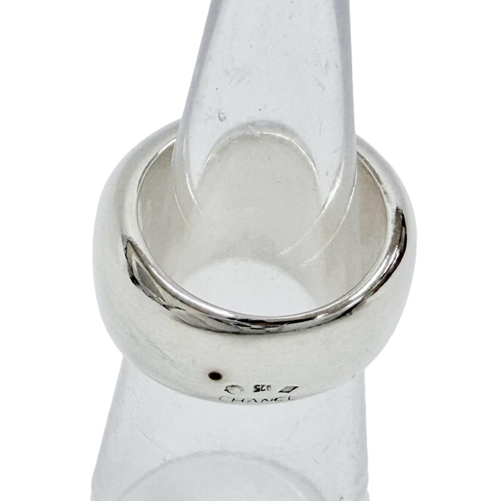 Great CHANEL Ring ring Logo engraving Silver 925 Women