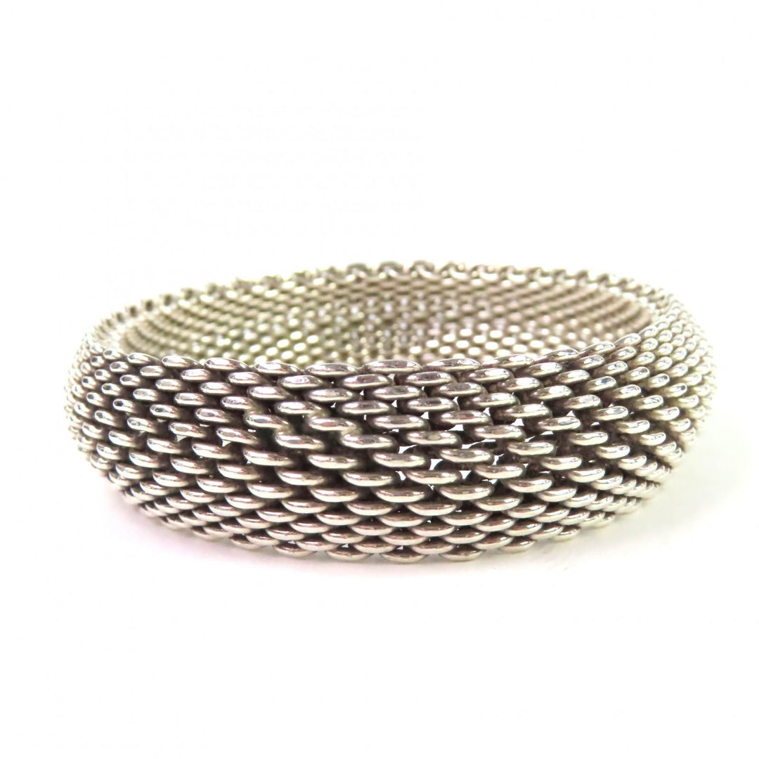 Excellent TIFFANY&Co. bracelet Somerset mesh Bangle Silver 925 Women