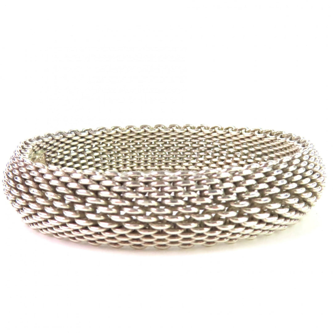 Excellent TIFFANY&Co. bracelet Somerset mesh Bangle Silver 925 Women