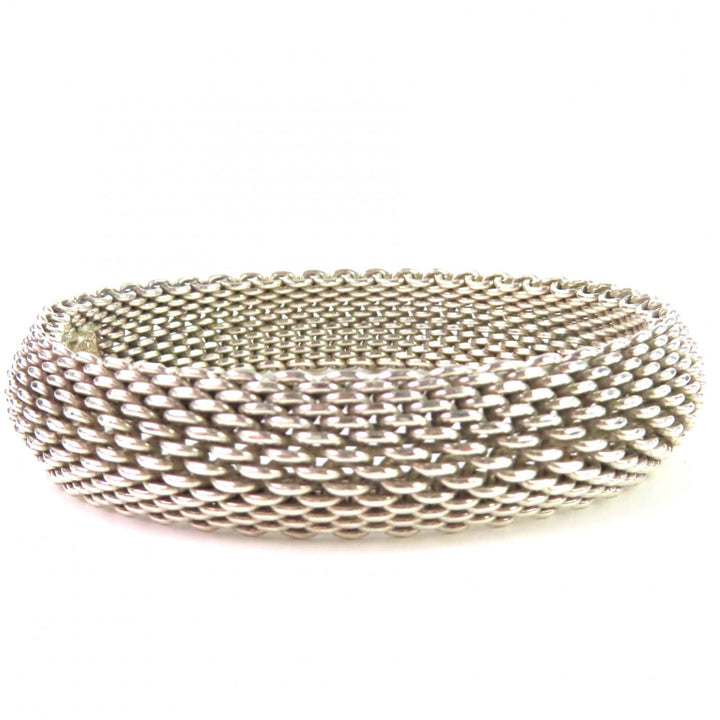 Excellent TIFFANY&Co. bracelet Somerset mesh Bangle Silver 925 Women