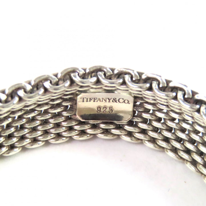 Excellent TIFFANY&Co. bracelet Somerset mesh Bangle Silver 925 Women