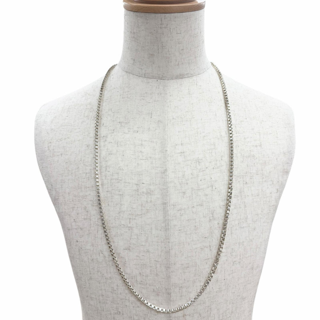 Excellent TIFFANY&Co. Necklace Venetian Long Chain Accessories Silver