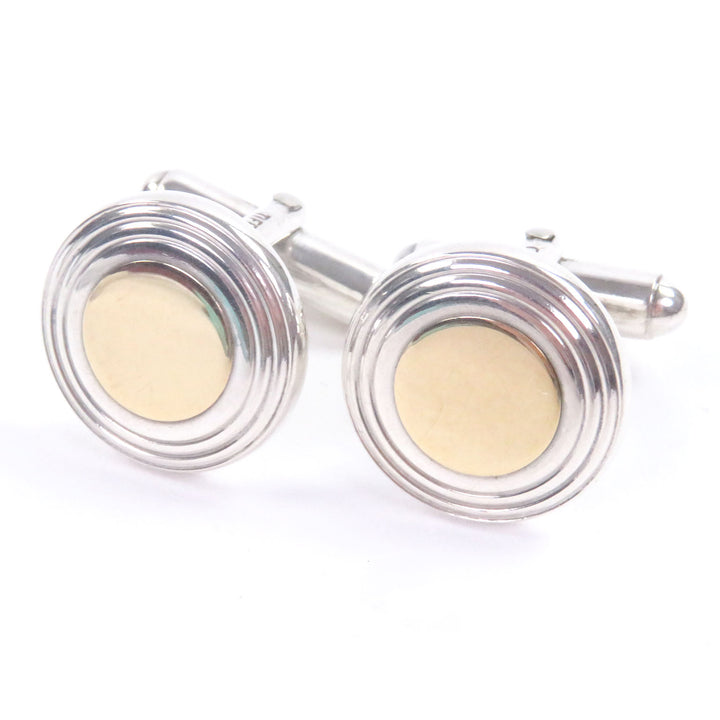 Great TIFFANY&Co. Cufflinks cufflinks Circle motif combination Silver SV925 mens