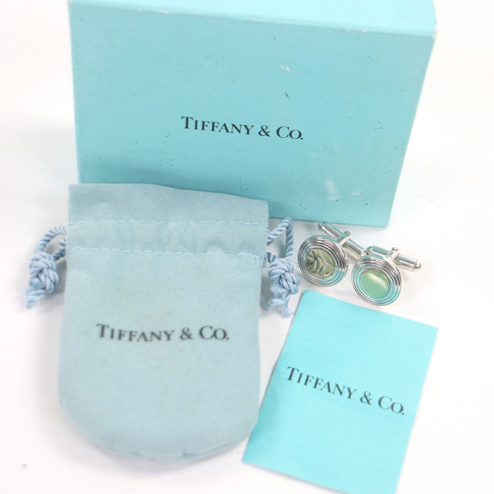 Great TIFFANY&Co. Cufflinks cufflinks Circle motif combination Silver SV925 mens