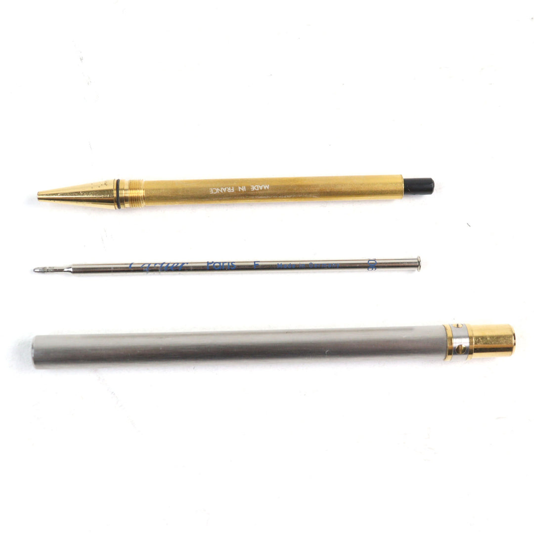 Very Good Cartier Ballpoint pen Santos de Cartier Logo engraving, twist style