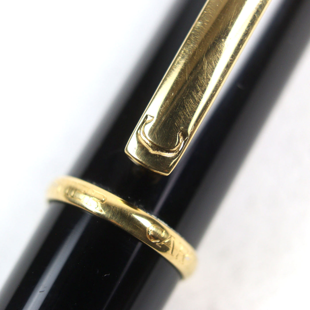 Very Good Cartier Ballpoint pen Diaboro de Cartier Logo engraved, blue gemstone