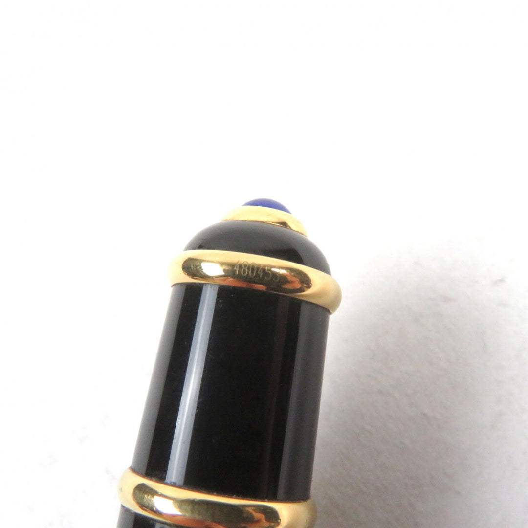 Very Good Cartier Ballpoint pen Diaboro de Cartier Logo engraved, blue gemstone