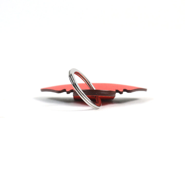 Pristine HERMES Bag charm Petite Ash Elephant Key ring Red leather Women