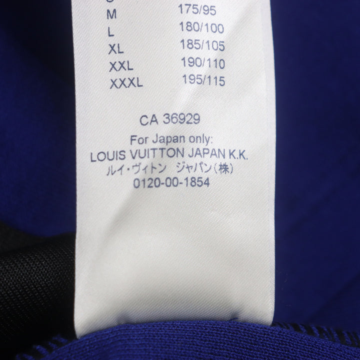 Excellent LOUIS VUITTON Short sleeve knit Jacquard Cycling blue-black cotton S