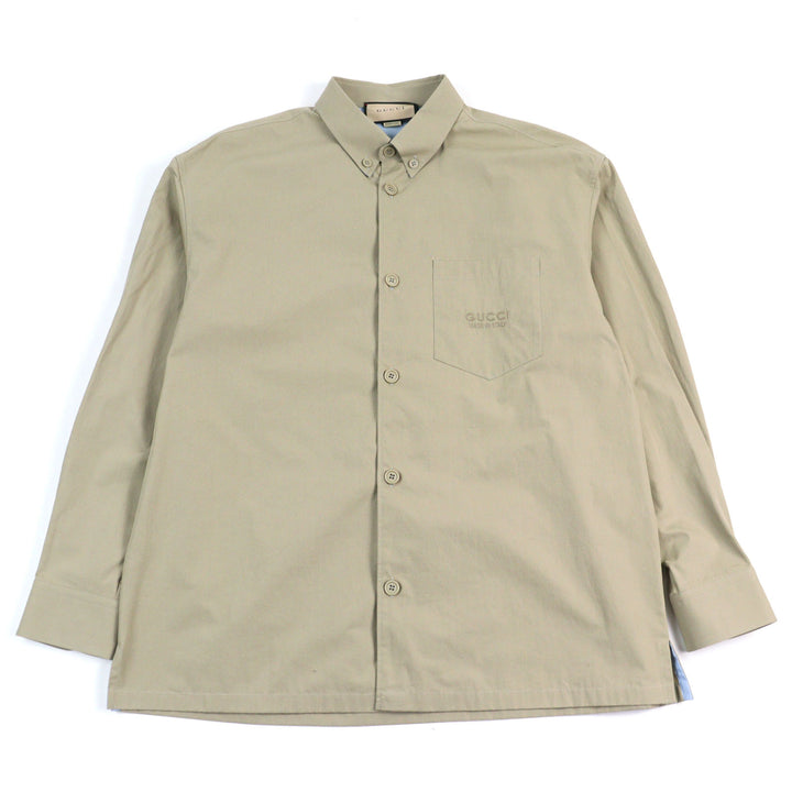 Excellent GUCCI Long sleeve shirt Embroidered logo, button-down