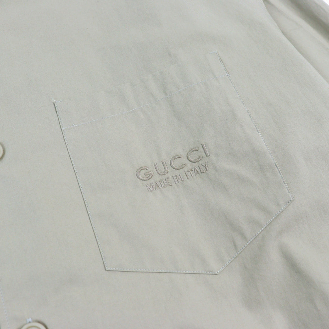 Excellent GUCCI Long sleeve shirt Embroidered logo, button-down