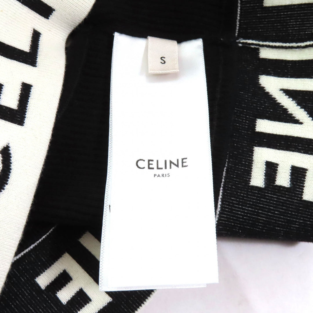 Excellent CELINE Tank top Athlete Bra / Mesh Black/Cream cotton S 2A68L372N