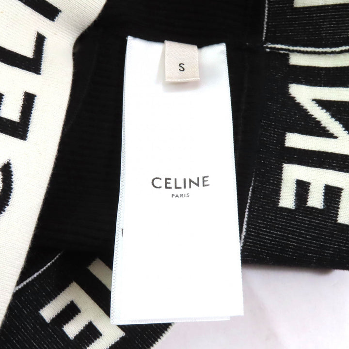 Excellent CELINE Tank top Athlete Bra / Mesh Black/Cream cotton S 2A68L372N